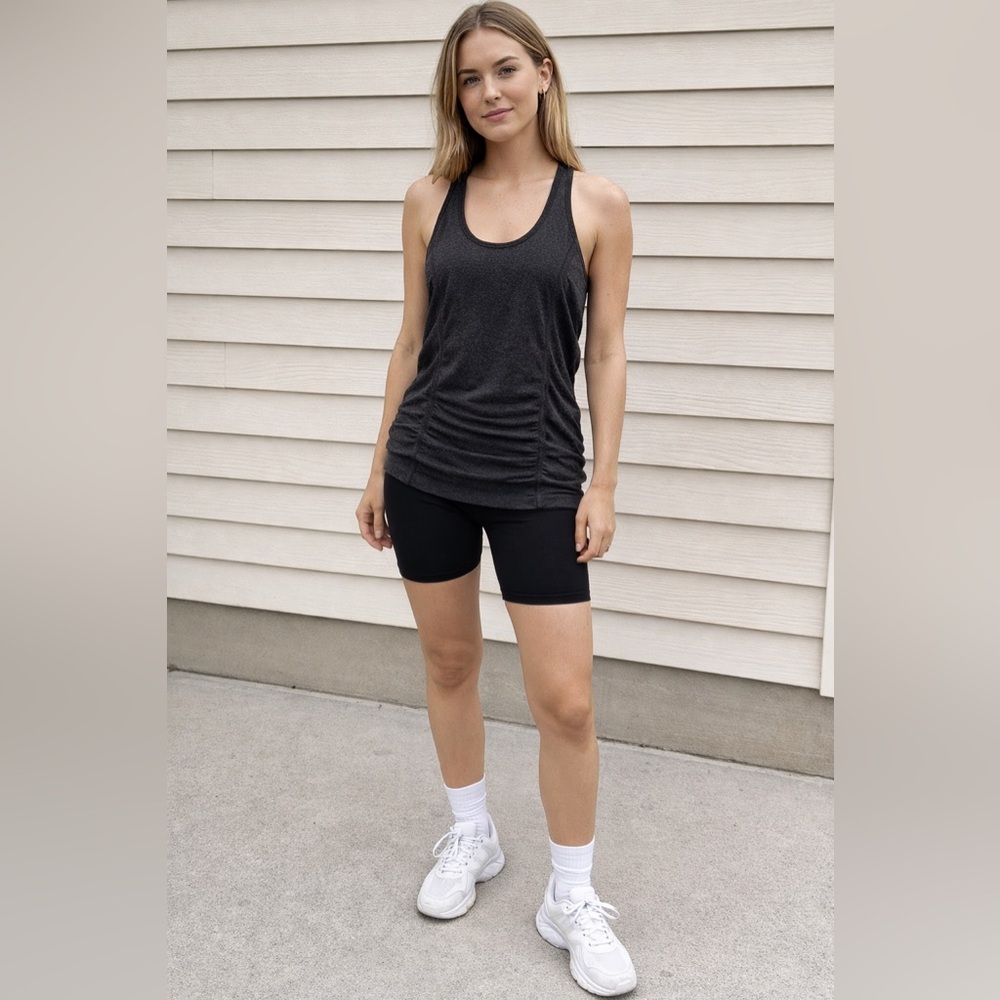 Athleta Fast Track Racerback Tank- Slate Gray- M